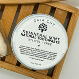 Remineral Mint (Xylitol-Free) | Natural Toothpaste | Freshens Breath | Vegan | Fluoride Free and Pet Safe Toothpaste