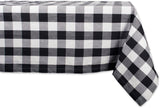 DII Buffalo Check Collection, Classic Farmhouse Tablecloth, Tablecloth, 60x84, Black & White