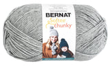 Bernat Big Ball Chunky Solid Yarn, 14oz, Super Bulky 6 Gauge, 100% Acrylic Grey Machine Wash & Dry