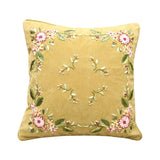 Atorse Pillow Case Embroidery Kit Diy Elegant Cushion Cover (Without Pillow Insert) Green