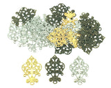ALIMITOPIA Filigree Wrap Charm Pendant Connector,Metal Laminate Decoration Supplies for DIY Hairpin Headwear Earring Costume Jew