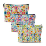Cosmetic Bags for Women, Makeup Bag, Travel Toiletry Bag, Watercolor Flower Makeup Bags Set, Floral Appreciation Mothers Day Bir