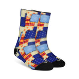 Dynamocks Men & Women Crew Length Socks (Drip) (Pack Of 1 Pair; Multicolour; AntiOdour; Breathable; Durable) (In, Alpha, L, 2, 