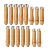 ZUDKSUY Wooden File Set - 15pcs Special Handle Burr Free Steel Files (Round Hole, Bore Diameter: 4mm, 5mm, 6mm - 5pcs Each)