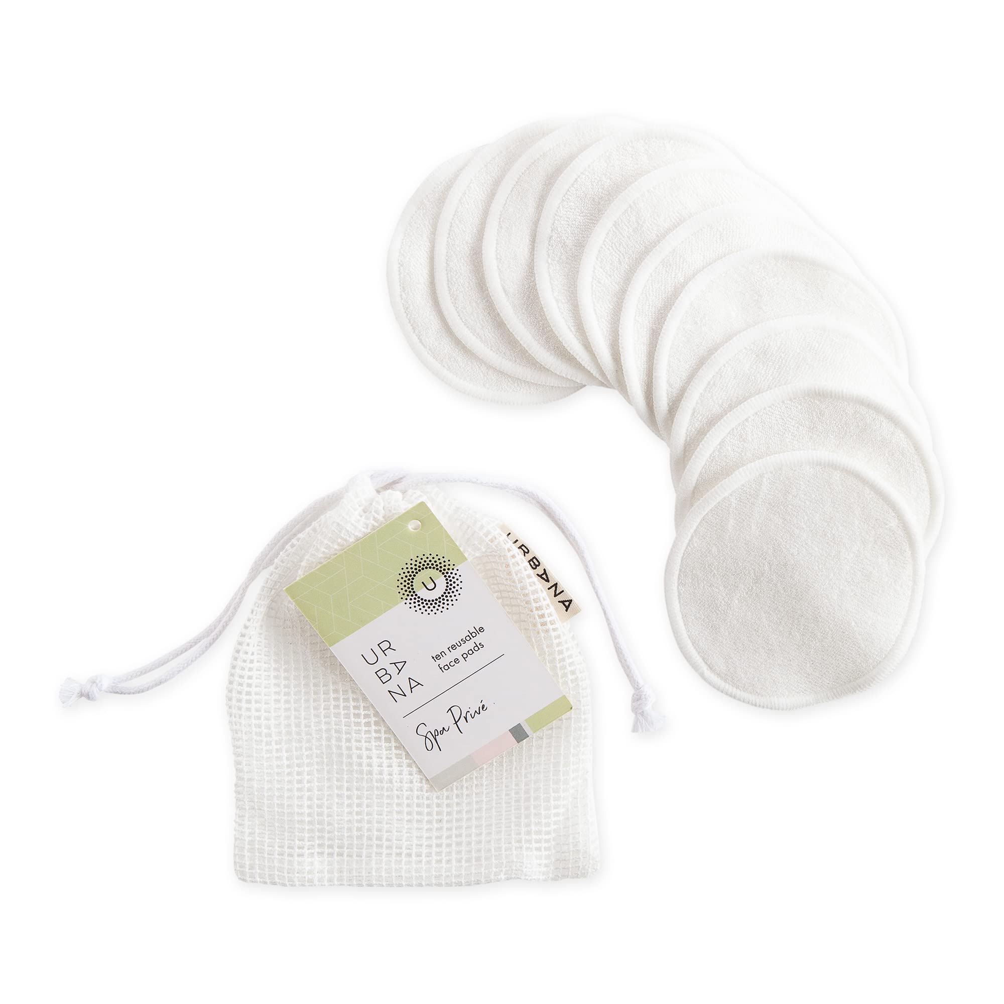 Urbana Spa Prive Home Spa Collection, Reusable Face Pad White 5716