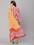 Gosriki Women'S Cotton Blend Printed Straight Kurta With Pant & Dupatta (Tiguna-Pink-Gs_M_Pink_Medium),Pink,,B0CD7TFZYD