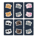 woopme Cute Cat Bookmark Magnetic for Students Kids Book Lovers Readers Gift Magnetic Page Clips Folding 6 PCs