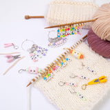 Merishopp Knitting Stitch Marker With Counter Lightweight Diy Crafts For Weaving Parts Gold A