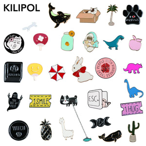 20 PCS Mixed Enamel Brooch Pins Bulk Set | Decoration Lapel Pin Clothes Accessories Birthday Christmas Festival Gift for Girls W