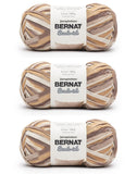 Bernat Suede-Ish Driftwood Yarn - 3 Pack of 100g/3.5oz - Mixed Materials - 5 Bulky - 179 Yards - Knitting, Crocheting & Crafts