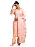 Libas Women'S Silk Blend Yoke Design Kurta Set (Gs980_Peach