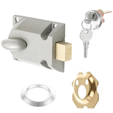MorningRo A Set Garage Door Lock Set Center Mount Design Diecast Aluminum Cylinder Deadbolt Locks with Key for Most Garage Door 