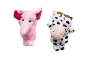 Super Z Outlet Velvet Cute Animal Style Finger Puppets for Children, Shows, Playtime, Schools - 10 Animals Set