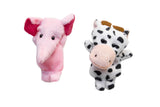 Super Z Outlet Velvet Cute Animal Style Finger Puppets for Children, Shows, Playtime, Schools - 10 Animals Set