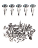 IMSCREWS #10 x 3/4 Inch 410 Stainless Steel Self Drilling Screws Phillips Flat Head Sheet Metal Tek Screws for Wood to Metal Pro