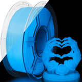 iSANMATE Glow in The Dark PETG Filament, Blue Luminous Filament 1.75mm, Easy to Print PETG Filament, Ideal for Halloween, Christ