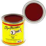1 Shot Lettering Enamel Paint, Professional Pinstriping and Lettering Paint 8 OUNCE CAN- 1/2 PINT 108L/8Z (108L- Maroon)