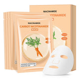 GUOYAOLIFU Carrot Nicotinamide Facial Mask for Women,Hydrating Face Mask Sheet Home SPA,Moisturizing Face Sheet Mask for Dry,Oil