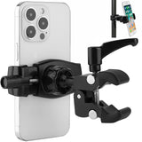 Mippko Phone Holder for Golf Cart/Microphone Stand/Cart/Railing/Handlebar/Rod,Fit for 3.5~7.5 inch iPhone/Nexus/HTC/LG/Smartphon