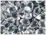 100 pcs Teardrop Shaped Beads 6x9 mm, Czech Glass, Crystal Clear