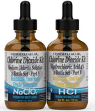 Crystal Clear Lab Chlorine Dioxide -Pure CDS Set Single-Drop Bottles HCL Extra Large 8 fl oz Liquid Kit