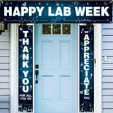 SmoothNovelty 3 Pcs Happy Lab Week Banner We Appreciate Thank You for All You Do Backdrop Medical Laboratory Professionals Appre