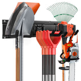 Tool Rack Kits, Garage Wall Organization Hanger with 1 Mop Hook and two 8-inch Multi-Purpose Hooks, Garden Yard Shovels Rakes fo