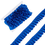 letsinstyle 5 Yards 1.57 Inch Satin Ruffle Pleated Trim, Navy Gather Ruffle Edge Ribbon, Chiffon Pleated Ribbons for Cloth Appli