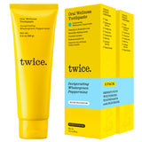 Twice Sensitive Teeth Whitening Toothpaste - SLS Free with Fluoride and Cavity Protection - Wintergreen and Peppermint (2-Pack)