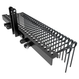 48 Inch Pine Straw Needle Rake, 3 Point Landscape Rake, Powder Coated Steel Spring Tow Behind Rakes, Tractor Attachments for Lea