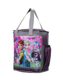 RS FAMOUS School Lunch Bag, Waterproof, 3D Printed Cartoon Design, Zippered Top & Carry Handles, Purple, Medium