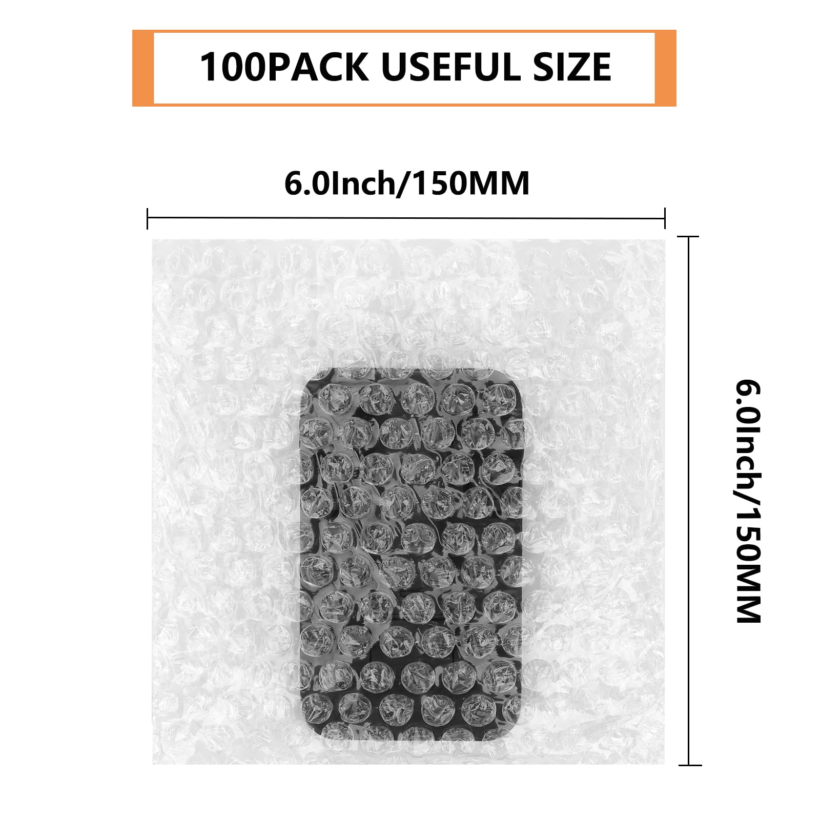 100Pcs Bubble Out Bags Pouches 6x 6 Bubble Pouches Cushioning Packaging Bags, Double Walled Cushioning Bags Thickening Shock