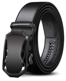 Zacharias MenS Faux Leather Belt Autolock Buckle Ab07 (Black;Free Size) (Pack Of 1)