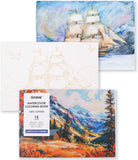 Grabie Watercolor Coloring Book, 15 Sheets A5 (8.3 x 5.8),Watercolor Book for Adults: Ignite Your Artistic Expression on 100% Co