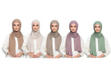 Icw WomenS Uv Protection Light Weight Jersey Cotton Summer Scarf Stoles Shawl Head Scarves For Girls Dn02 (Pack Of 5)