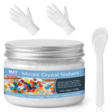 WAN2TLK White Mosaic Crystal Grout 200g, No Need to add Water, Direct caulking, Mosaics Tile Tools, Mosaic Crystal Sealant for A