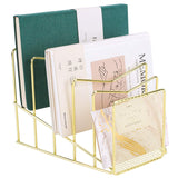 Z PLINRISE Incline File Sorter, Wire Magazine Holder Rack for Mails, Folders and Books, Desk Paper Storage Organizer for Home an