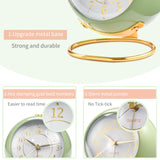 Analog Alarm Clocks,Retro Backlight Cute Simple Design Small Desk Clock with Night Light,Silent Non-Ticking,Battery Powered,for
