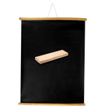 Eduway 1.5X2 Ft (18X24 Inch) Wall Hanging Wooden Roll-Up Black Board/Chalkboard | For Home, Office, School, Kids | With 1 Premiu