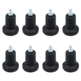 Quluxe 3 Inch Chair Legs Plastic Feet Plastic Furniture Legs with Pre-Drilled M8 Bolt for Table, Chair, Bookshelf, Cabinet (Pack