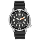 Citizen Promaster Dive EcoDrive Watch, 3Hand Date, ISO Certified, Luminous Hands and Markers, Rotating Bezel, Black/Stainless 