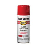 RustOleum 7762830 Stops Rust Spray Paint, 12 oz, Gloss Red Sunrise