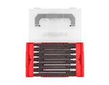 TEKTON 3/8 Inch Drive Long Ball End Hex Bit Socket Set with Mini Stacking Tool Box, 11-Piece (3-10 mm) | SHB91703