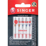 SINGER 04803 Regular Point Overlock Needles, 5Count, Sizes 80/12, 90/14, 100/16