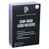 Platinum Protectors Semi-Rigid Card Holders for Graded Card Submissions for Standard Trading Cards (50 Pack)