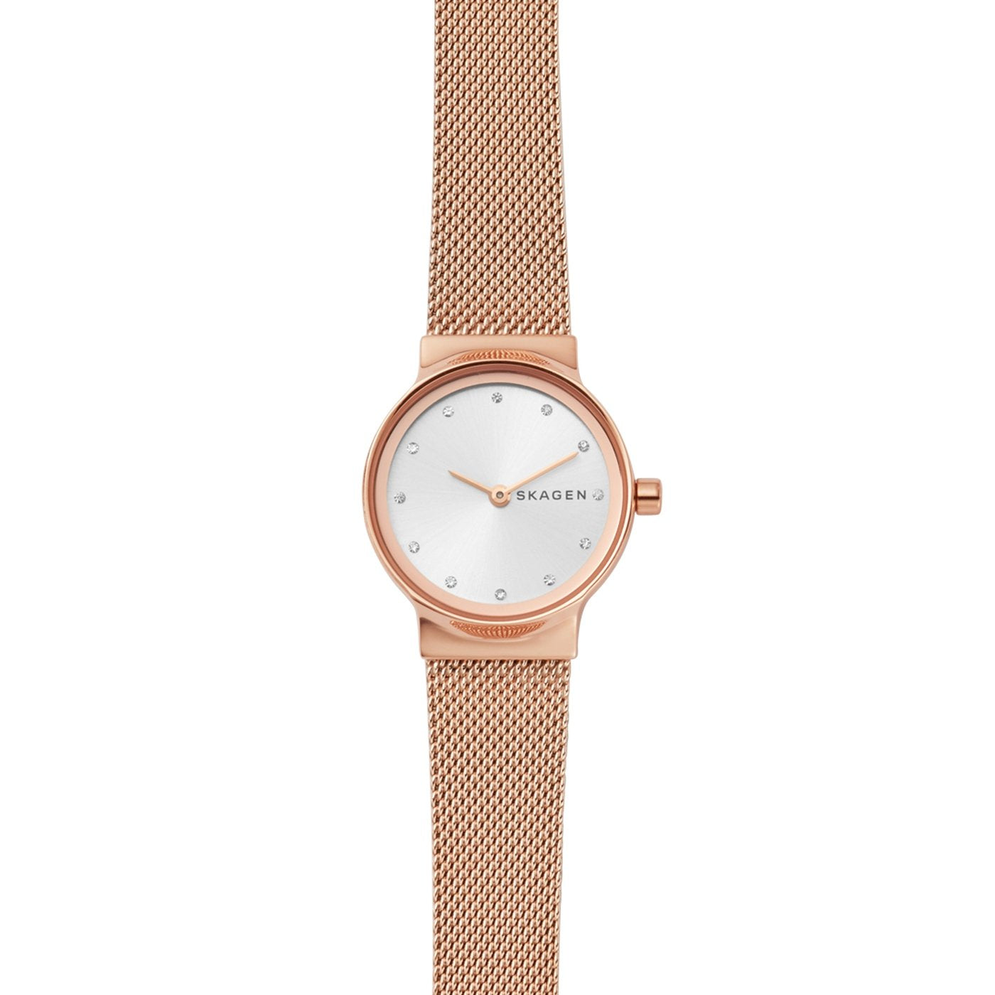 Skagen Women's Freja Lille Two-Hand Rose Gold Stainless Steel Mesh Band Watch (Model: SKW2665)