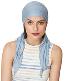 The Headscarves Women Bamboo Pre Tie Scarf (Hs107 Faded Denim)