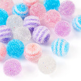 Craftdady 16mm Acrylic Bubblegum Candy Beads 21Pcs Round Focal Beads Cute Gummy Sugar Beads Pink Blue for Crafts DIY Bracelets K