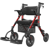 VOCIC Walkers for Seniors, Wheelchairs for Adults, Rollator Walker with Seat, 2 in 1 Rollator Transport Chair with Brakes, Rolla