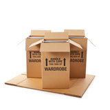Amazon Basics Wardrobe Clothing Moving Boxes with Bar, 6 Pack, Brown, 20 x 20 x 34